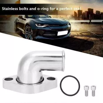 Полированный патрубок системы охлаждения 90° для SBC CBC 283 327 350 396 454