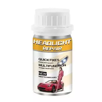 Полировка фар Химический набор для полировки фар Жидкость для фар 50 мл Полимерная ремонтная жидкость Комплект для восстановления фар автомобиля