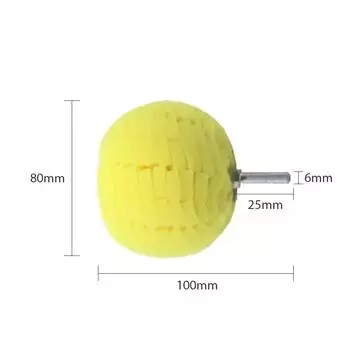 Полировка шлифование абразивный шарик 3 дюйма диаметр шлифовального круга с хвостовиком 1/4 дюйма для зеркала жёлтый
