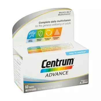 Поливитаминная и мультиминеральная добавка (60 таб), Advance, Centrum