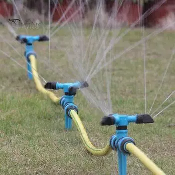 Поливочный спринклер, вращающийся на 360 градусов, садовый спринклер с большой площадью покрытия, газонный спринклер со штырем для полива растений оранжевый