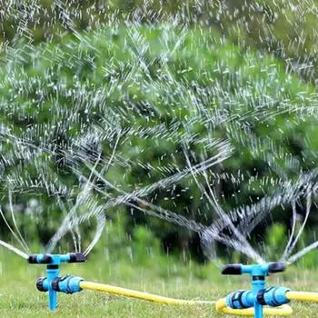 Поливочный спринклер, вращающийся на 360 градусов, садовый спринклер с большой площадью покрытия, газонный спринклер оранжевый
