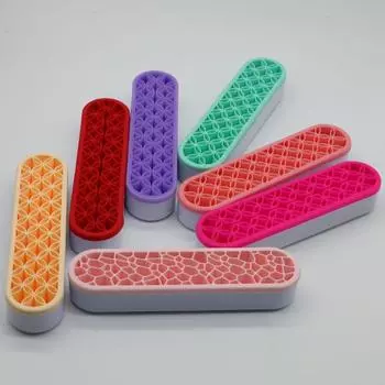 Полка Держатель для кистей для макияжа Держатель для ручек для ногтей Подставка для дисплея Стойка для хранения кистей Чехол для хранения кистей Силиконовый органайзер Полка для сушки кистей для макияжа фиолетовый