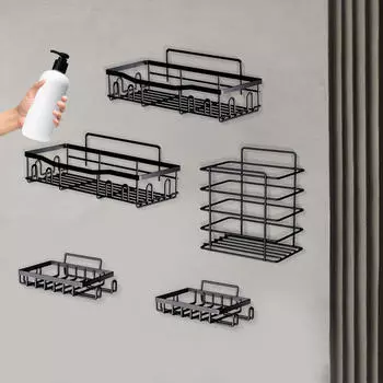 Полка для душа, органайзеры для ванны, современная большая вместительная корзина для хранения в ванной, настенные полки для Style A