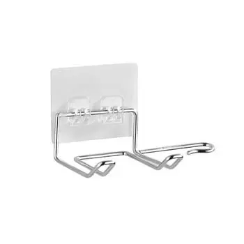 Полка для фена из нержавеющей стали, бесплатная пробивная стойка для ванной комнаты, настенная подвесная стойка для хранения, удобная в использовании