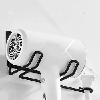 Полка для фена, полка для хранения из нержавеющей стали, вешалка для ванной без отверстий, настенная полка для хранения воздуховодов в ванной комнате