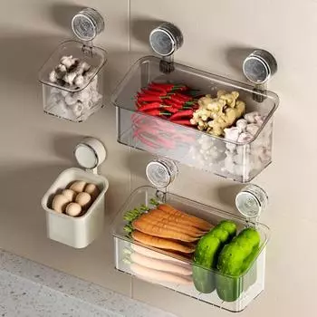 Полка для хранения душевой кабины со сливными отверстиями Прозрачный дизайн Съемный слот Простая установка Корзина для хранения Сильное всасывание S чистый