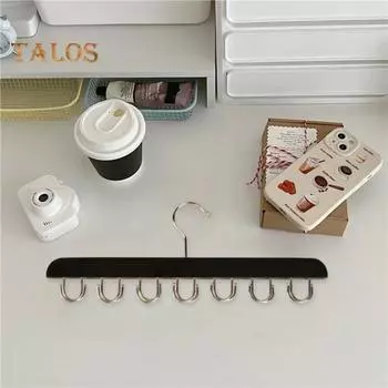 Полка для хранения галстуков, держатель для шарфа, ремня с несколькими крючками, вращающаяся на 360 градусов, многофункциональная вешалка для ремня для хранения вещей 14PCS