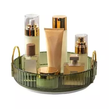 Полка для хранения макияжа. Многослойное устойчивое основание большой емкости. Хорошая несущая способность. Настольный вращающийся на 360 градусов держатель для хранения косметики. Товары для дома. M оранжевый