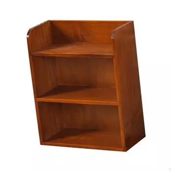 Полка для хранения на столе РАЗНОЕ ДРЕВЕСИНА ОРГАНИЗАЦИЯ НЕСКОЛЬКИХ МЕБЕЛЕЙ коричневый