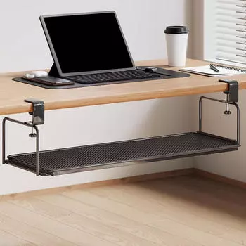 Полка для хранения под столом, зажимной держатель для всякой всячины, регулируемый, простой в установке, органайзер для кабелей