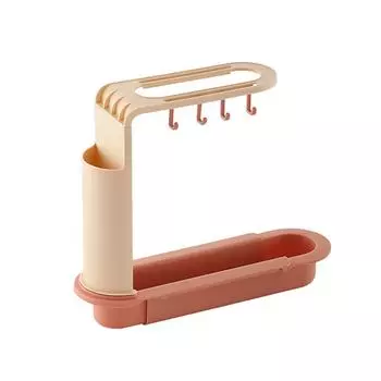 Полка для хранения раковины, полая губка, держатель для слива, регулируемый пластиковый кухонный органайзер