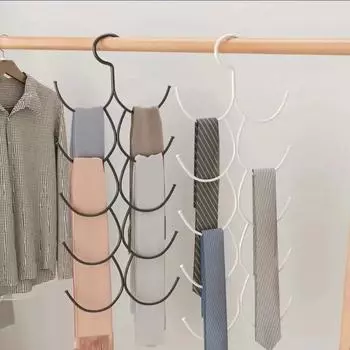 Полка для хранения шарфов, подвесные крючки, большая вместимость, противоскользящая, отличная несущая способность, чулки из нержавеющей стали, леггинсы, органайзер, штаны для йоги