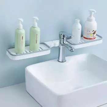 Полка для хранения в ванной комнате Настенная полка для хранения в ванной комнате без перфорации Квадратная полка для хранения в ванной комнате с присоской для унитаза