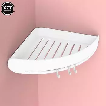 Полка для хранения в ванной комнате, органайзер для туалета, держатель для подноса в ванной, угловая полка, водонепроницаемые кухонные принадлежности H1237 белый