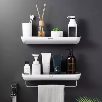 Полка для хранения в ванной комнате, туалет, умывальник, настенное полотенце, свободное отверстие для ванной, подвесной унитаз Full matching чёрный