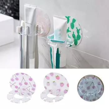 Полка для хранения зубной пасты в ванной комнате, многофункциональная настенная подвеска C