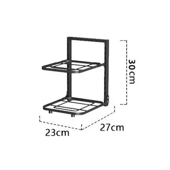 Полка для кастрюль специально разработана для хранения кастрюль и посуды.. Кухонный стеллаж для хранения из нержавеющей стали, раковина, многослойная бытовая стойка, кухонные принадлежности bilayer