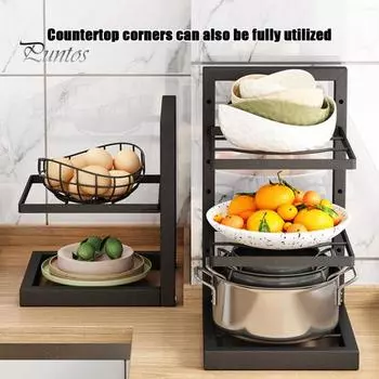 Полка для кастрюли, держатель для крышки кастрюли, нержавеющий, прочный, несущая нагрузку, регулируемая по высоте, универсальная стойка для крышки кастрюли, многофункциональный кухонный органайзер A