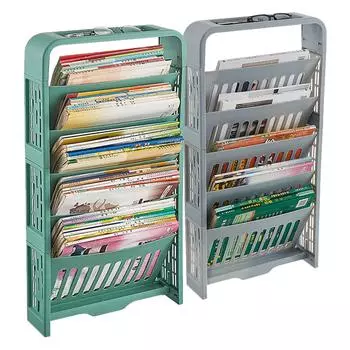 Полка для книг в классе, вместительная многослойная полка для хранения книг для учеников в классе Green