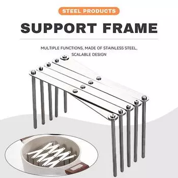 Полка для крышки кастрюли, складная телескопическая встроенная формовочная пластина, полка, многофункциональная тарелка из нержавеющей стали