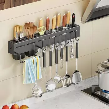 Полка для кухонных ножей Настенный держатель для ножей Полка без дырокола Полка для кухонных ножей Стеллаж для хранения
