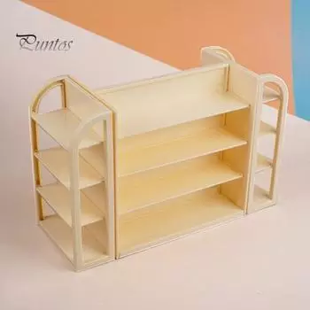 Полка для кукольного домика, миниатюрная витрина для супермаркета, сценический декор, стеллаж для хранения игрушек, аксессуары для кукольного дома