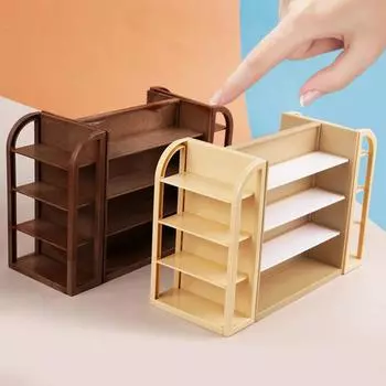 Полка для кукольного домика, миниатюрная витрина для супермаркета, сценический декор, стеллаж для хранения игрушек, аксессуары для кукольного дома