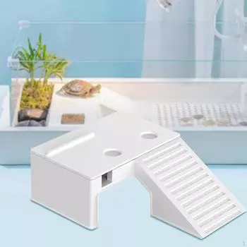 Полка для купания черепах в аквариуме с пандусом для лазания и аксессуарами для среды обитания Large