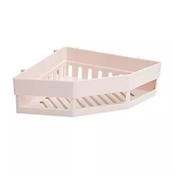 Полка для мыла, штатив для ванной комнаты, настенный угловой бесшовный органайзер(бежевый) Beige