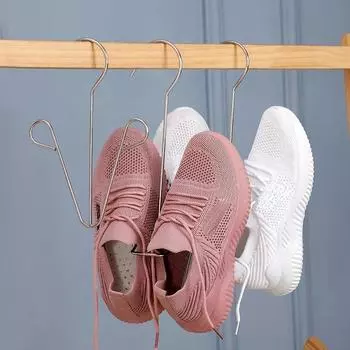 Полка для обуви из нержавеющей стали, уличный балкон, креативный крючок, ветрозащитная нескользящая твердая сушилка A