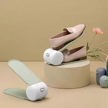 Полка для обуви Регулируемый двухслойный органайзер для хранения обуви Экономия места Нескользящая подставка для обуви для домашнего кабинета розовый