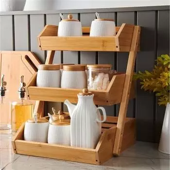 Полка для овощей Mien Bamboo, 3 уровня, бамбук, 30x42 см