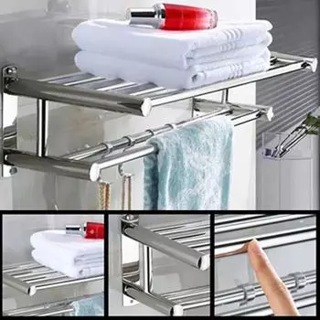 Полка для полотенец, держатель для ванной, аксессуары для ванной комнаты, настенное крепление, вешалка для душа, полка для хранения полотенец, крючок