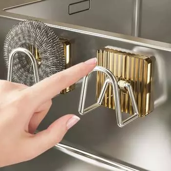 Полка для посуды, держатель для кухонной губки, губка для раковины, настенная полка, крючок, рамка для губки, многофункциональная сливная рама для раковины, кухня