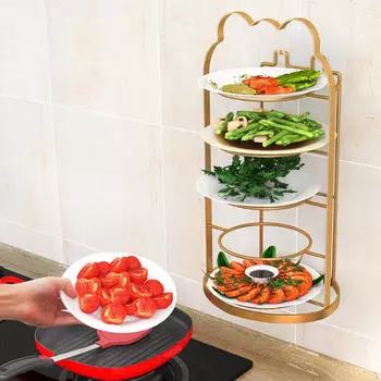 Полка для приготовления посуды, боковое хранение, прочная и устойчивая многофункциональная кухонная столешница