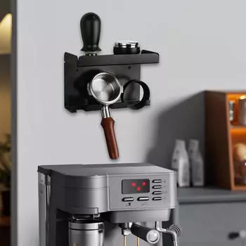 Полка для принадлежностей для эспрессо, настенный держатель для портафильтра, многоцелевой кофейный портафильтр,