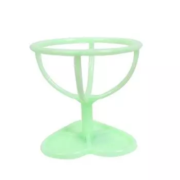 Полка для пуховок для макияжа Подставка для хранения пуховок Подставка для сушки губок Подставка для сушки Подставка в форме сердца Держатель для косметического яйца Держатель для пуховок зелёный