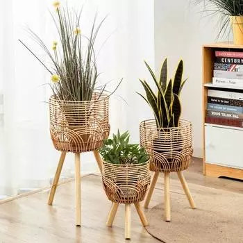 Полка для растений с защитой от трещин, простая полая подставка в скандинавском стиле