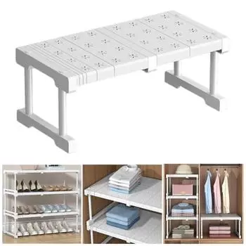 Полка для шкафа, сверхмощный отдельно стоящий штабелируемый кухонный шкаф-кладовая под раковиной, столешница, домашний органайзер для хранения вещей S