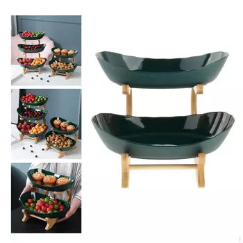 Фруктовая тарелка Сервировочная миска Подставка для подачи еды Витрина Конфетная полка 2/3 яруса