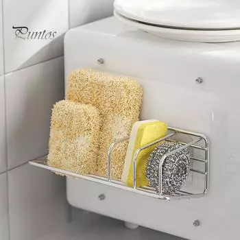 Полка для слива раковины, держатель для губки, полированная поверхность, устойчивая к коррозии, простая в установке, органайзер для кухонной раковины