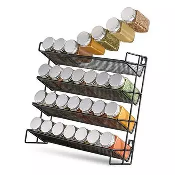 Полка для специй, прочная, выдерживающая большую нагрузку, с большой емкостью, прочная конструкция, кухонная стойка для хранения, органайзер, держатель для приправ