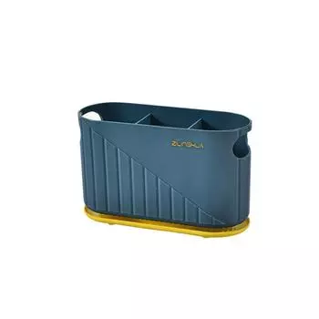 Полка для сушки, ложка, держатель для палочек для еды, столовые приборы, держатель для посуды, органайзер для посуды, подставка для палочек для еды синий