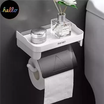 Полка для туалетной бумаги, полка для ванной комнаты, настенное крепление, стойка для хранения рулонной бумаги зелёный