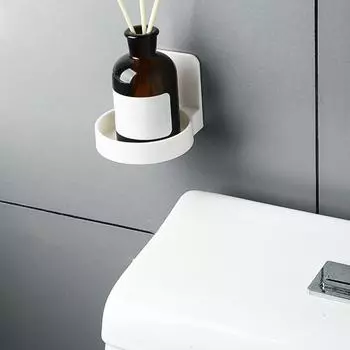 Полка для ванной из АБС-пластика, высококачественный настенный держатель, органайзер, стеллаж для хранения, аксессуары для ванной комнаты, без перфорации
