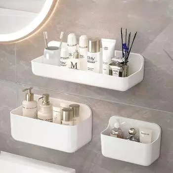 Полка для ванной комнаты без сверла настенная для бутылок с шампунем душевая угловая полка для хранения туалета Пластиковые аксессуары для ванной и кухни