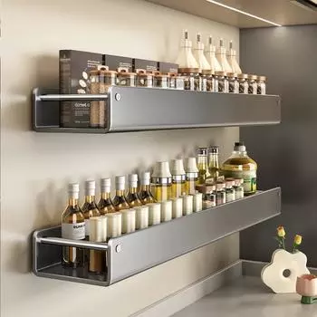 Полка для ванной комнаты и кухни из углеродистой стали серого цвета, съемная и моющаяся, держатель для мыла и шампуня для душа, прямоугольная стойка