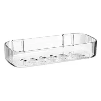 Полка для ванной комнаты, компактная клейкая полка для душа, прочный настенный органайзер для хранения в ванной комнате для дома белый