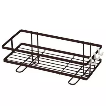 Полка для ванной комнаты Компактная полка для хранения без перфорации, простая установка в ванной комнате над унитазом для дома кофейный